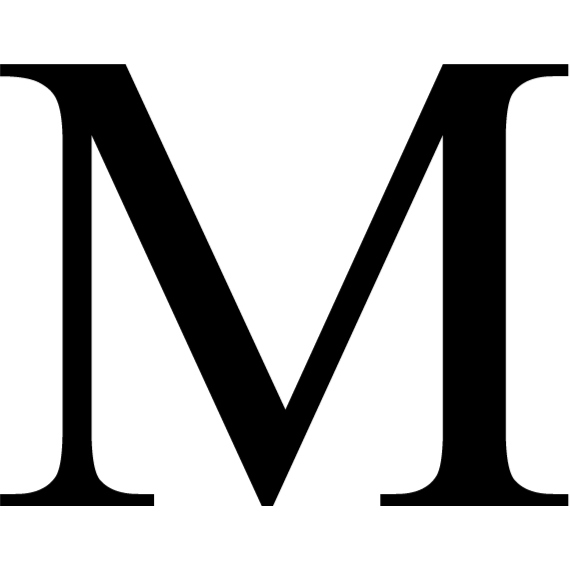 M.  RGB colour code 0, 0, 0